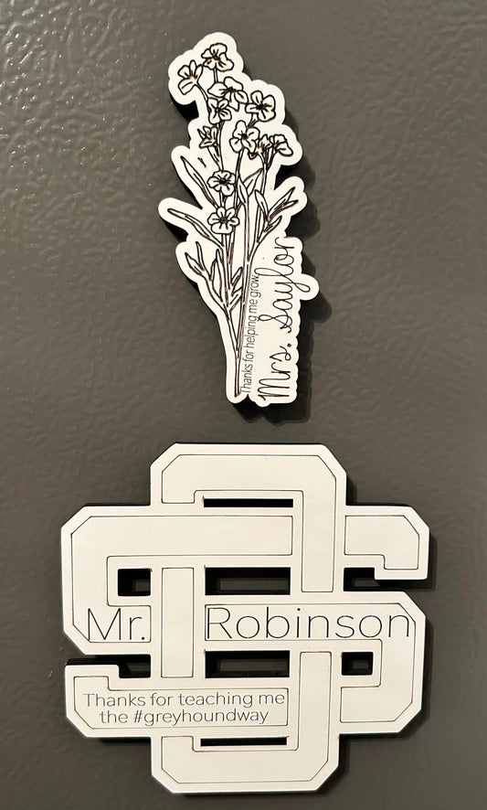 Personalized Thank you for Helping Me Grow Magnet teacher appreciation