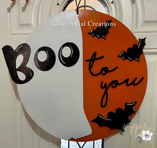 Hey Boo Mickey Bats Door Hanger & Boo To You Door Hanger