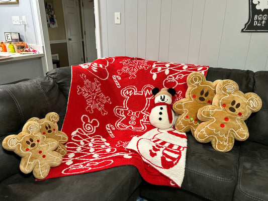 Mickey and Minnie Inspired Gingerbread Sherpa Pillow Plush!