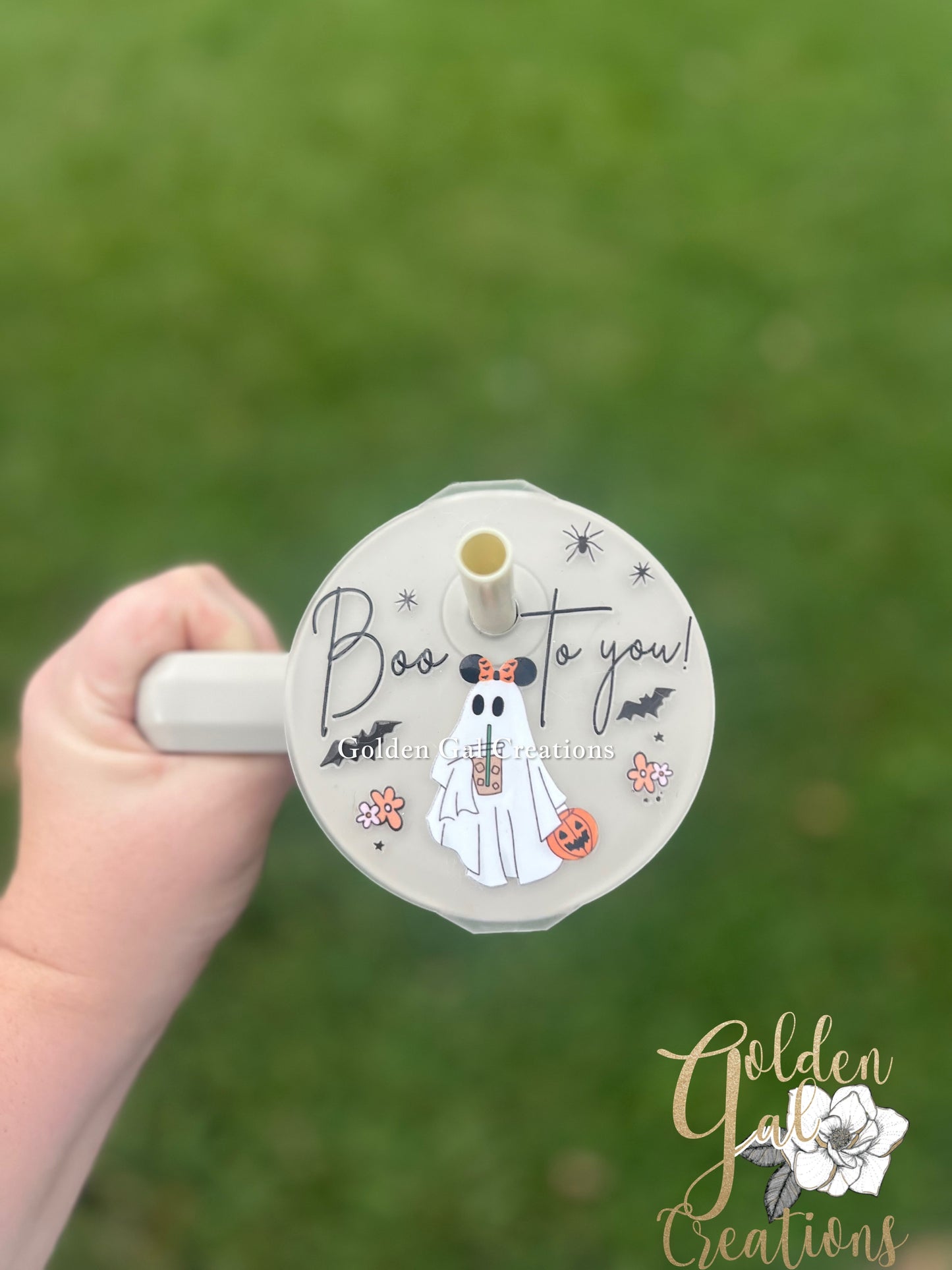 Boojie Ghost Tumbler Topper! Minnie Ghost and Boojie Ghost!