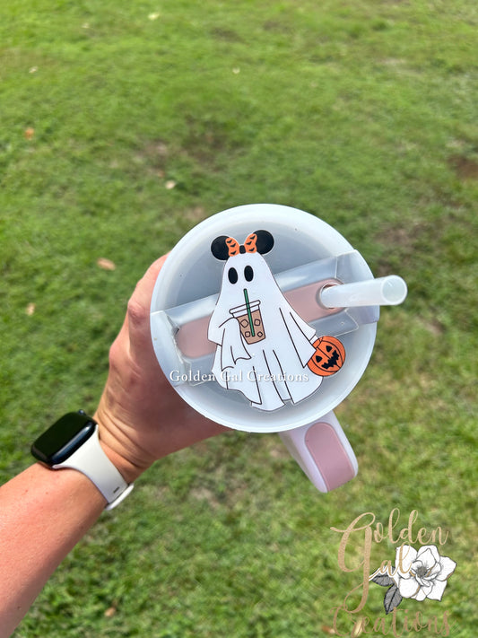 Boojie Ghost Tumbler Topper! Minnie Ghost and Boojie Ghost!