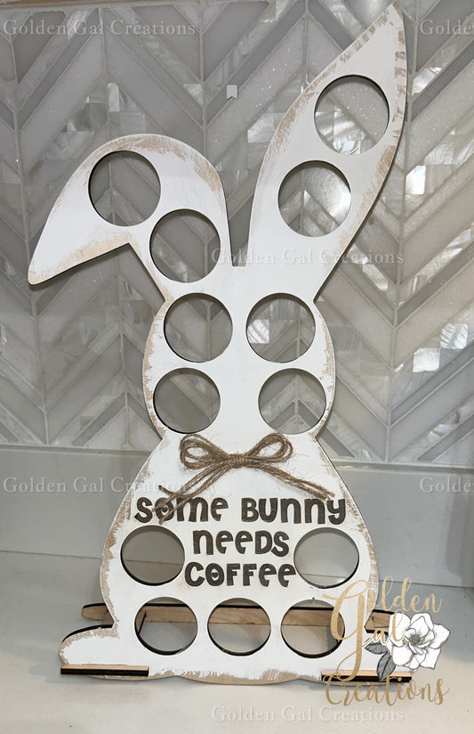 Every bunny needs Coffee, Every Bunny Loves Coffee, Kcup Pod Holder | keurig Pod Holder | Coffee Pod Holder
