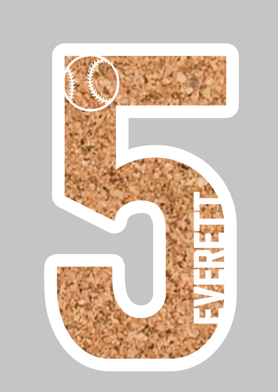 Sports Number Cork Pinboard Sign - Team Award Display