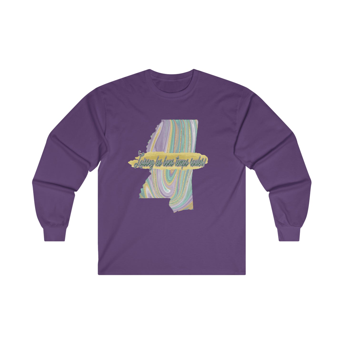 Laissez Les Bon Temp Rouler Mississippi Mardi Gras Ultra Cotton Long Sleeve Tee