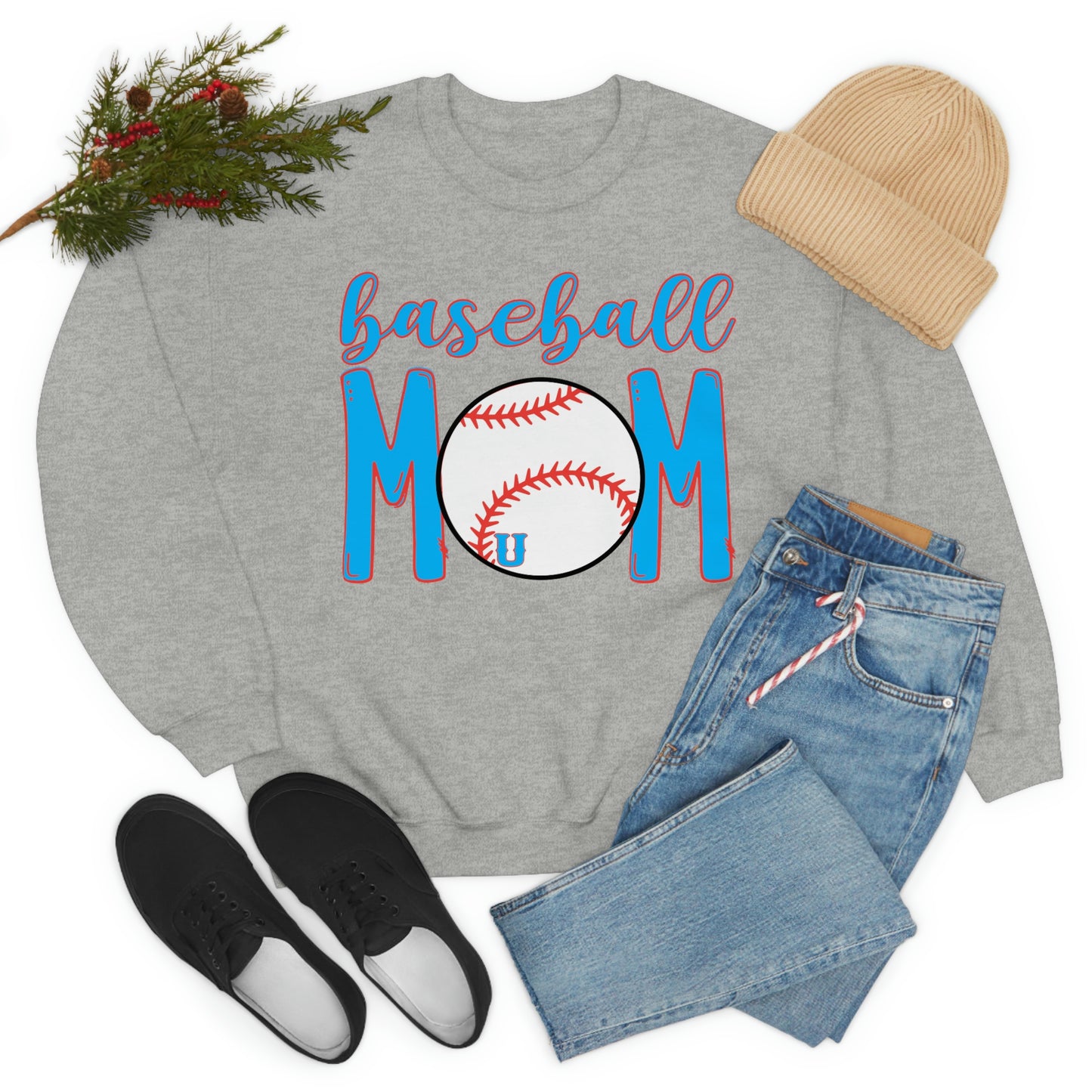 Underclassmen Baseball Mom Crewneck Sweatshirt