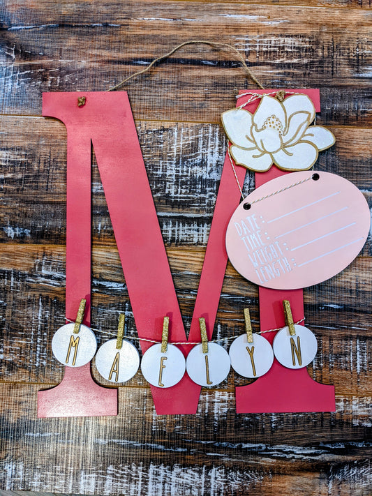 Letter Hospital Door Hanger