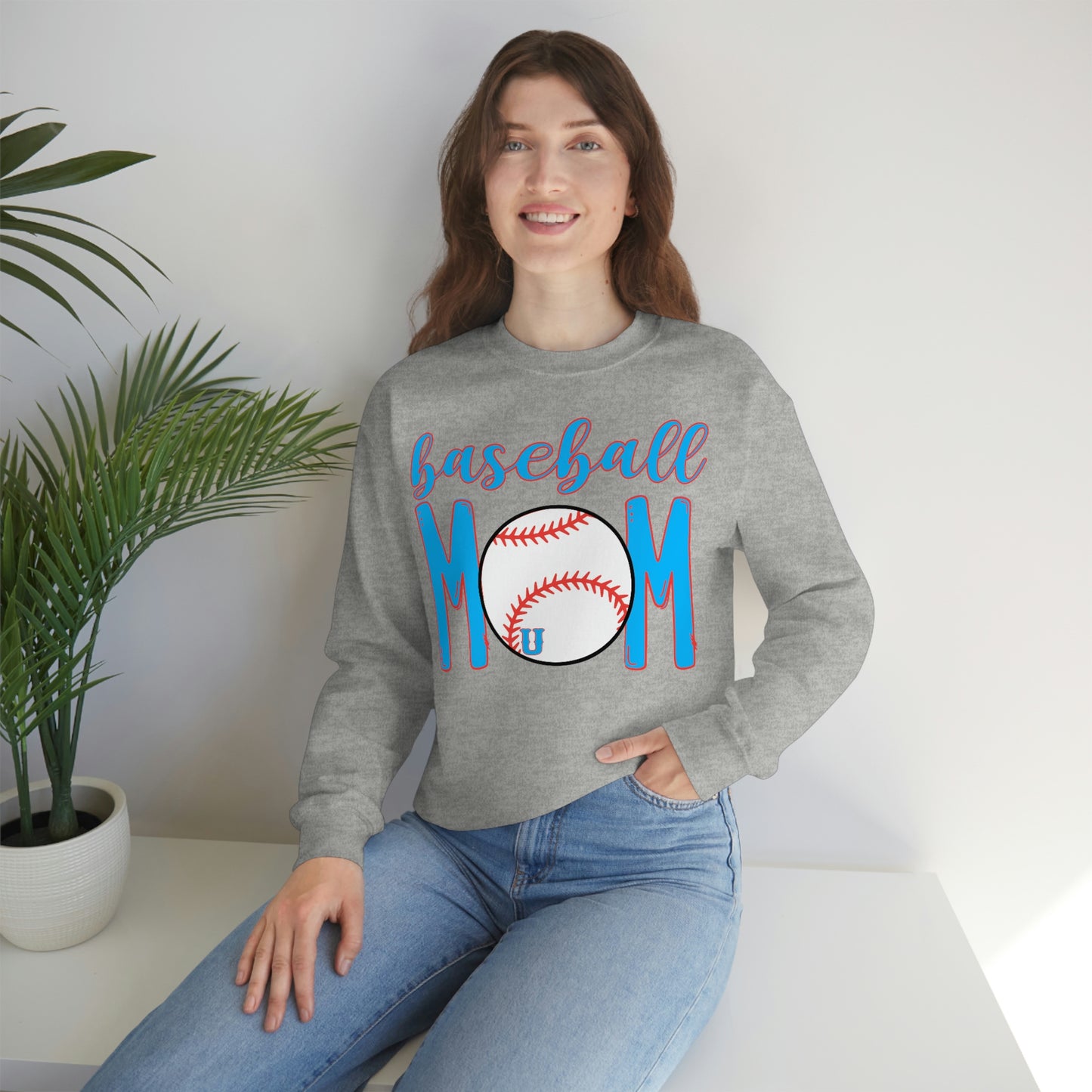 Underclassmen Baseball Mom Crewneck Sweatshirt