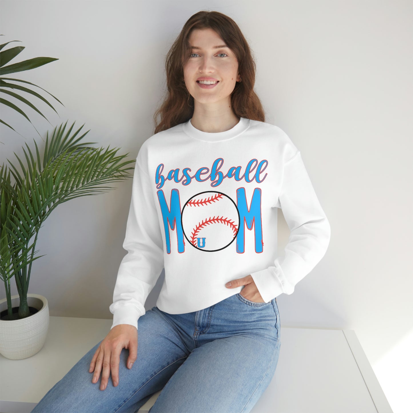 Underclassmen Baseball Mom Crewneck Sweatshirt