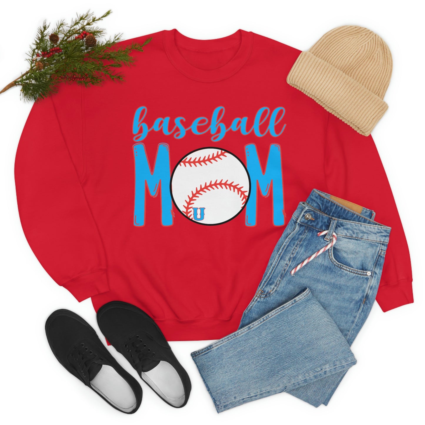 Underclassmen Baseball Mom Crewneck Sweatshirt
