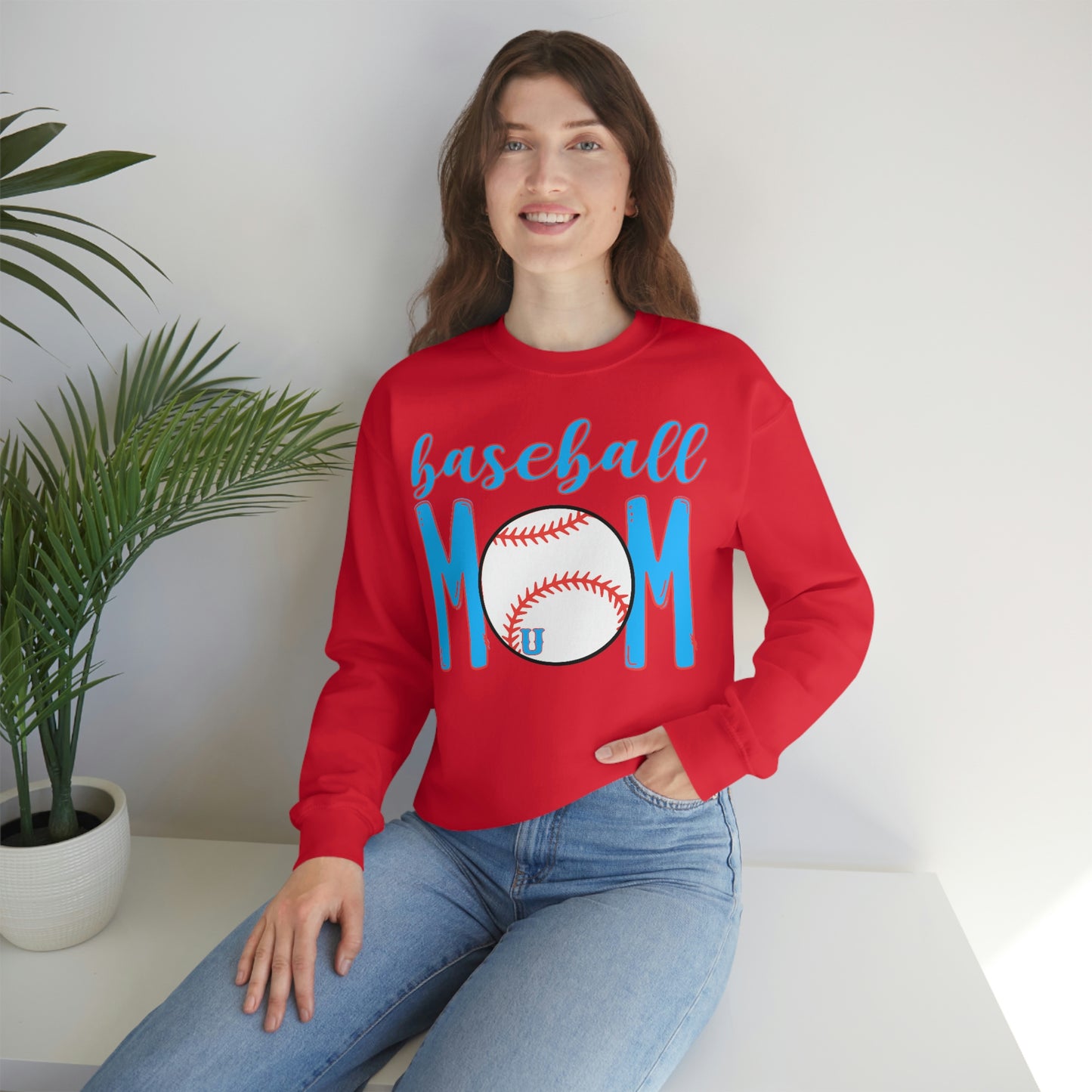 Underclassmen Baseball Mom Crewneck Sweatshirt