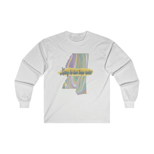 Laissez Les Bon Temp Rouler Mississippi Mardi Gras Ultra Cotton Long Sleeve Tee