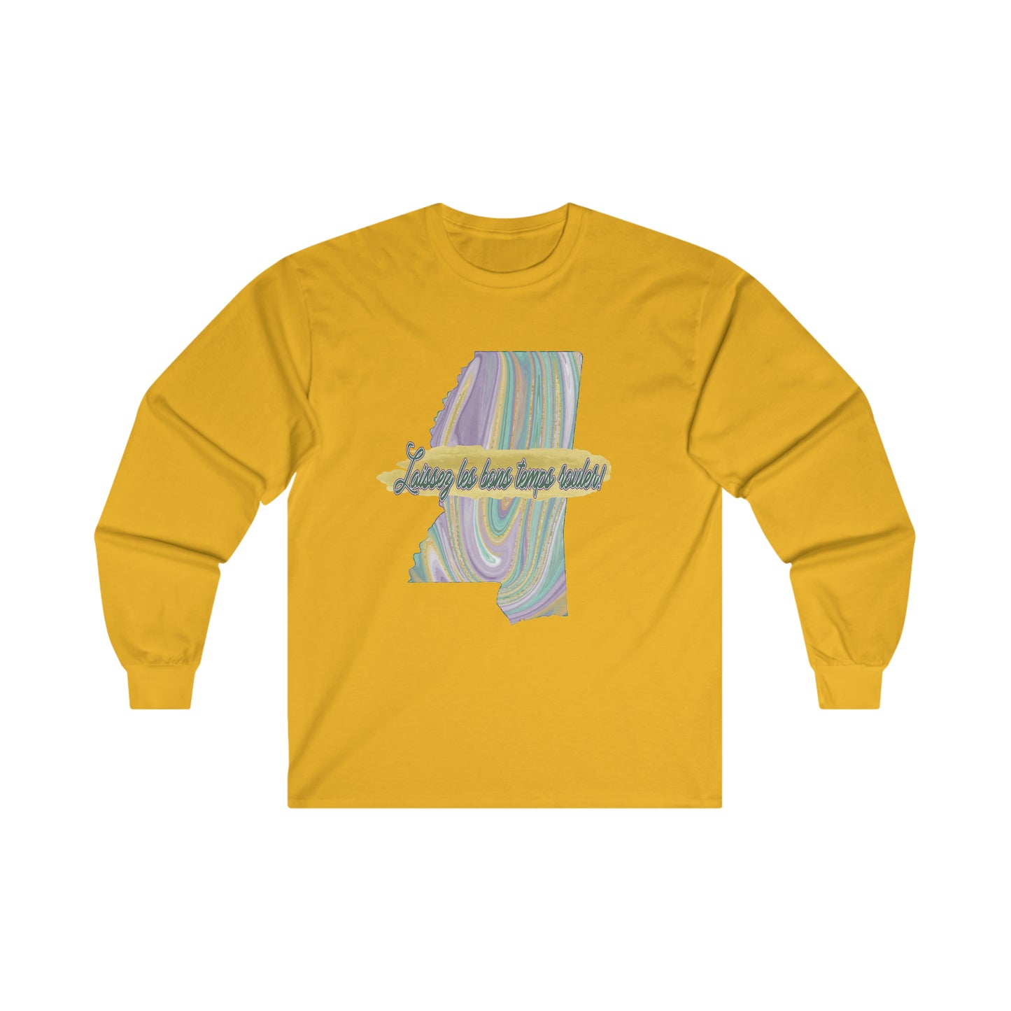 Laissez Les Bon Temp Rouler Mississippi Mardi Gras Ultra Cotton Long Sleeve Tee
