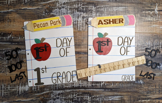 Personalized First Day of School Sign, Back To School Reusable Sign, 1st day of school, 100th day of school, Last day of school, Wood Sign