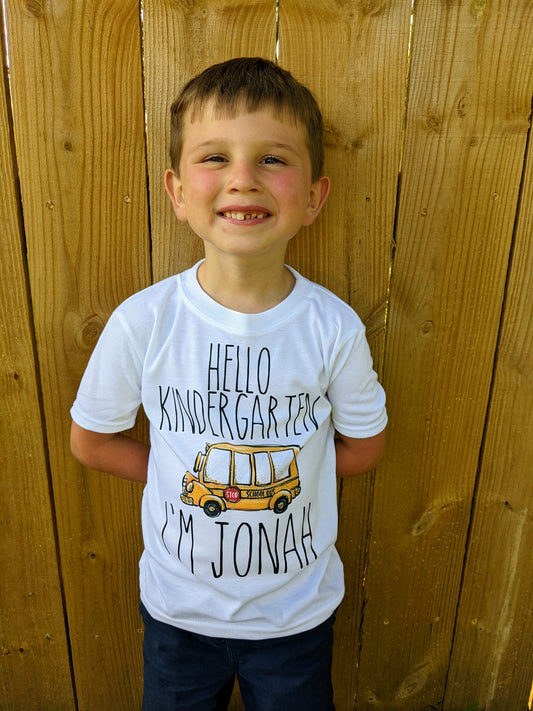 Personalized Back to School Name Shirt - Custom Boy Tee - Custom Girl Tee- Name Kids Shirt - Cute School Shirt- School Toddler Shirt