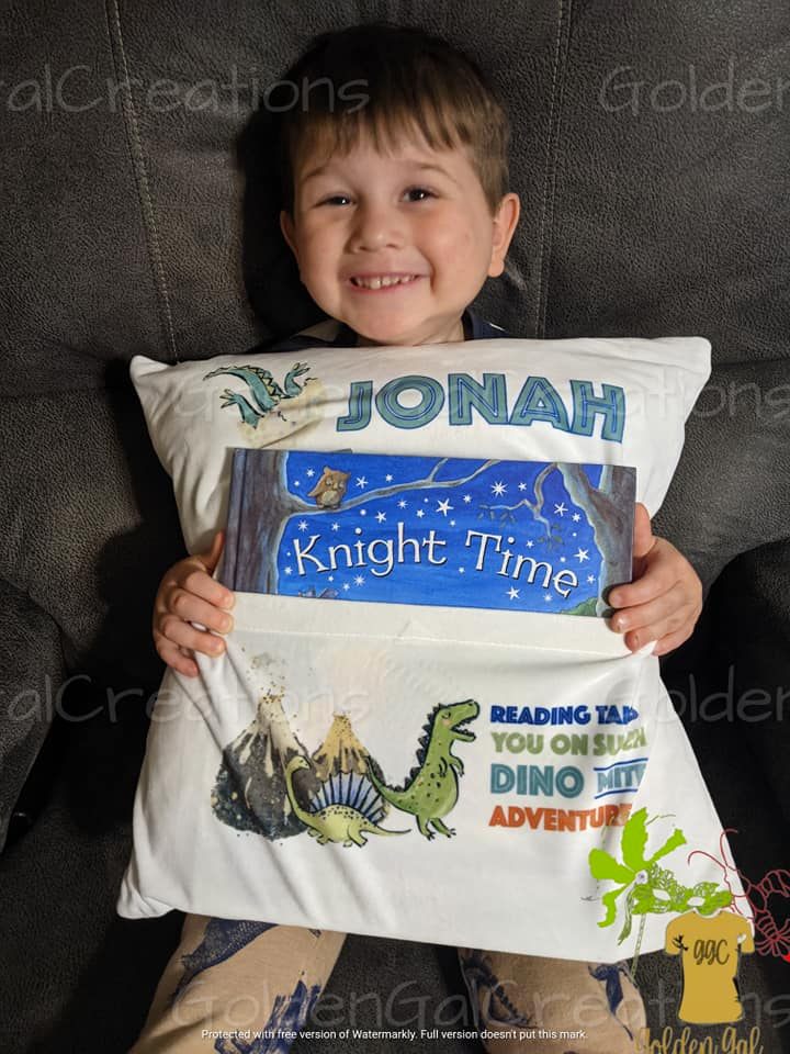 Personalized Pillowcase with Book Pocket - Magical Designs for Little Readers- Gifts for children