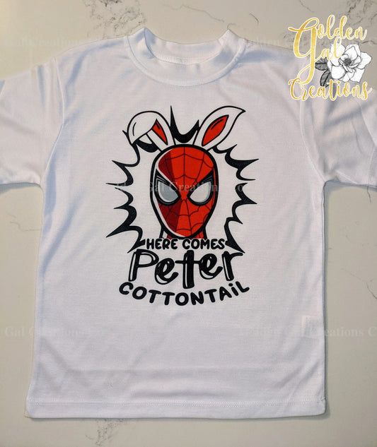 Here Comes Peter Cottontail Shirt Spidey, Spiderman Easter shirt