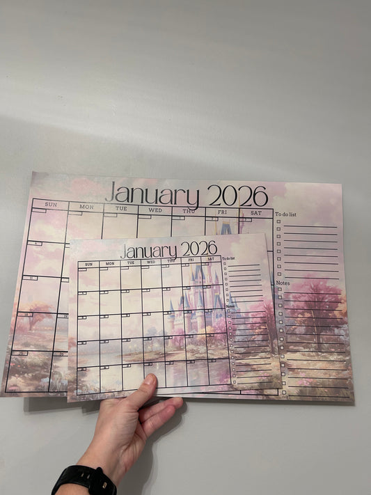 2026 Calendar (Desk or Fridge)