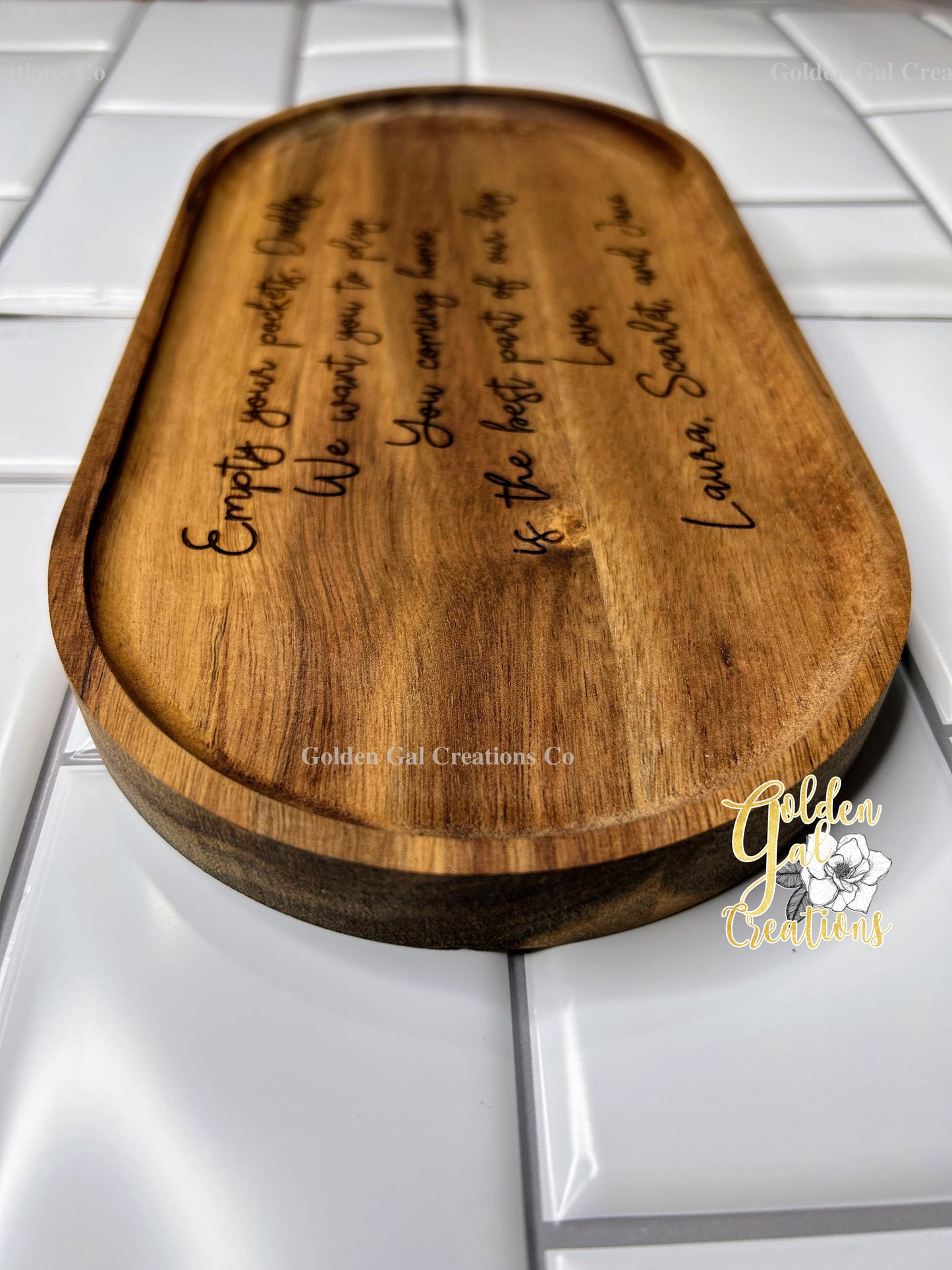 Custom Dad Tray/ Valet Tray for Dad | Father's Day Gift | Catch All Table Tray | Coming Home is the Best Part of my day | Custom Key Tray