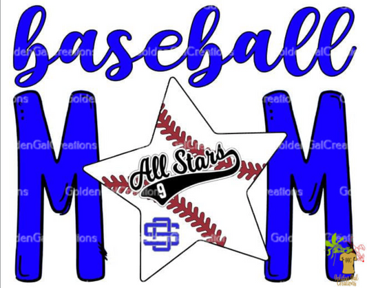 Custom MOM All Stars baseball Shirt