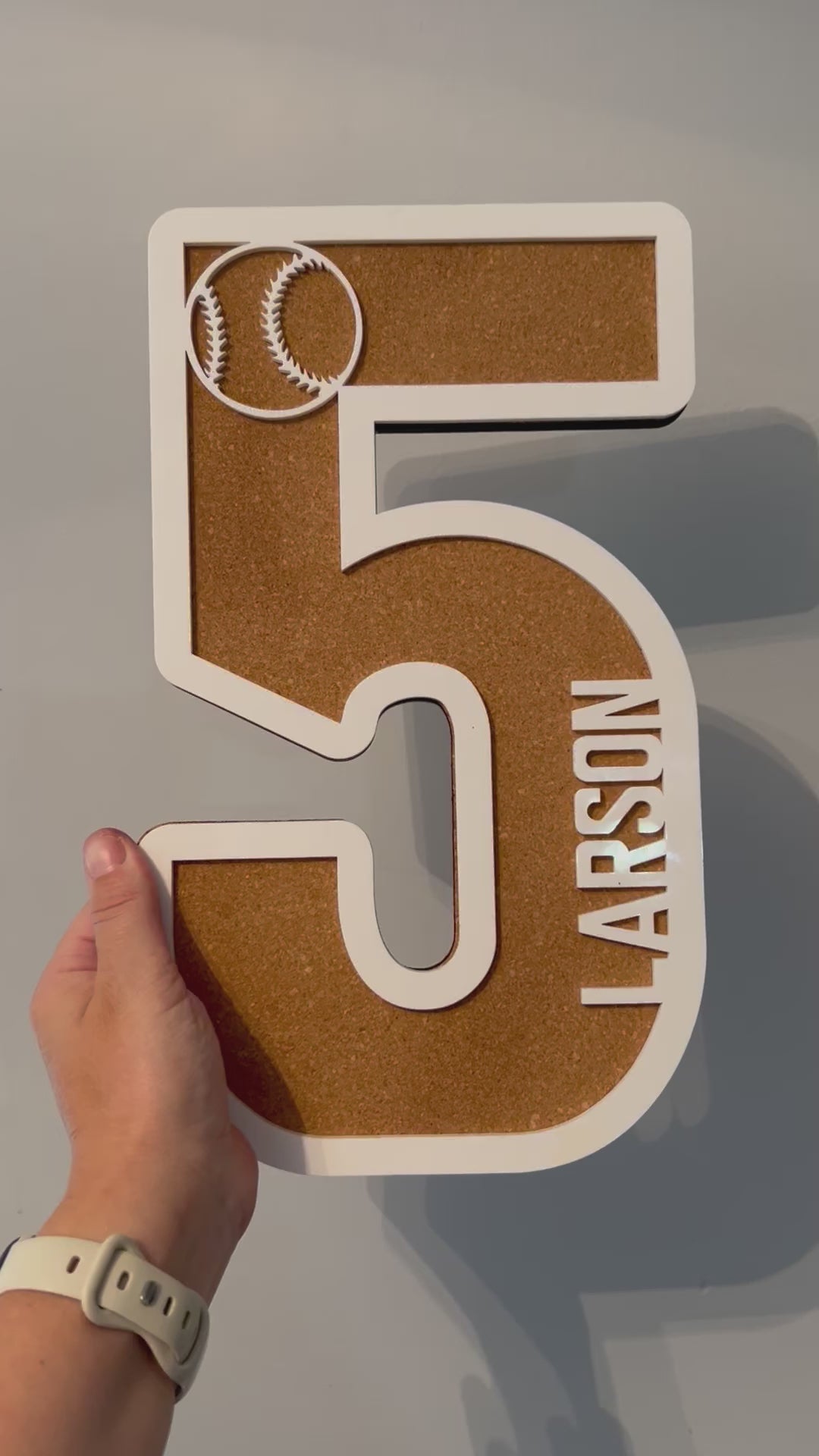Sports Number Cork Pinboard Sign - Team Award Display – Golden Gal ...