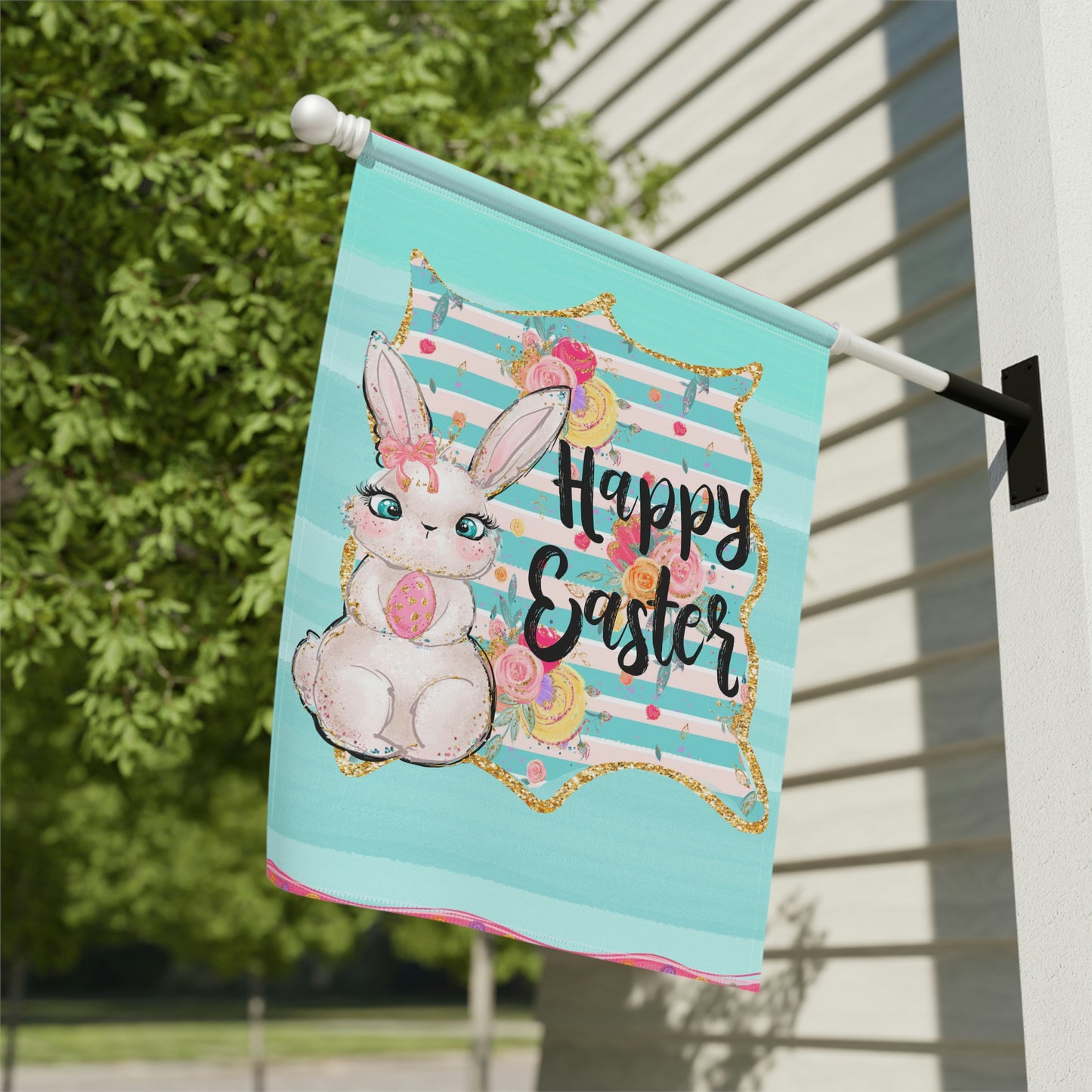 Easter Garden Flag Happy Easter Garden Decor Easter Bunny Outdoor Decor Flag