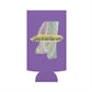 Personalized Mississippi Mardi Gras Krewe slim can koozie cooler