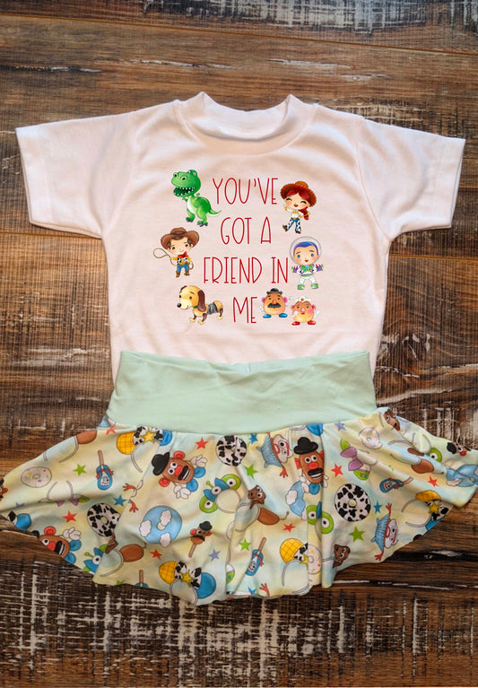 2/3t Toy Story skirted bummie set