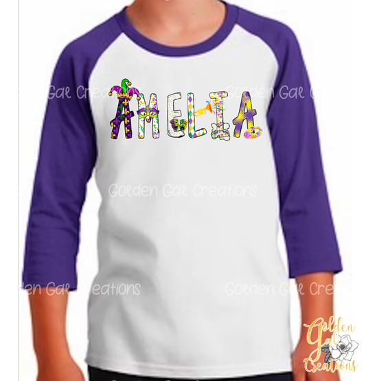 Mardi Gras Name Shirt