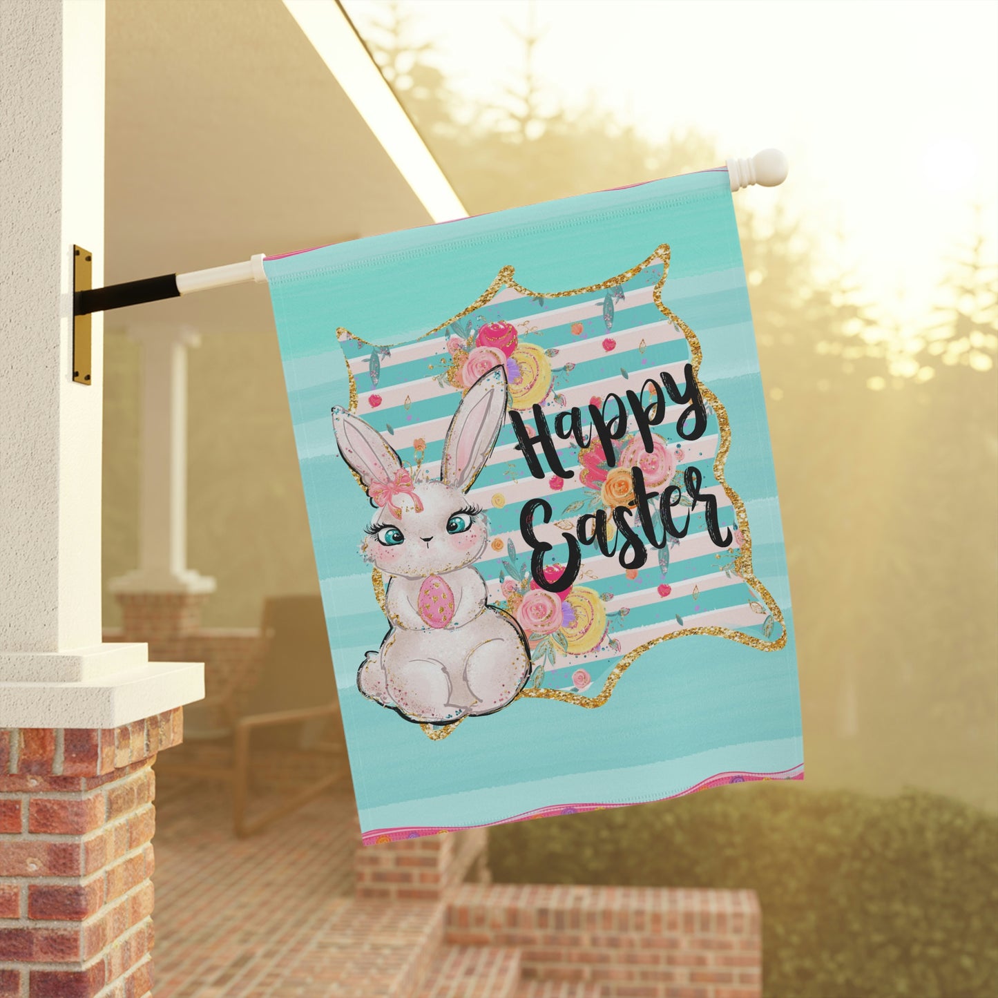 Easter Garden Flag Happy Easter Garden Decor Easter Bunny Outdoor Decor Flag